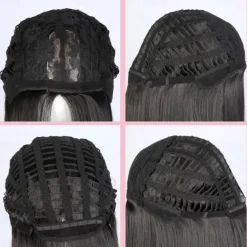 Wig Short Hair Dyed Gradient White Gold Wavy Wig