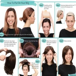 Wig Short Hair Dyed Gradient White Gold Wavy Wig