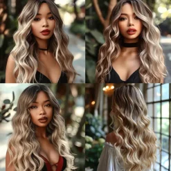 Wig Synthetic Curly Wig Deep Wave Frontal Wig Wigs for Black Women White Women