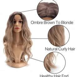 Wig Synthetic Curly Wig Deep Wave Frontal Wig Wigs for Black Women White Women