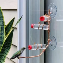 Window Hummingbird Feeder Window Mount Hummingbird Feeder Water Drinker Outdoor Garden Yard Decor