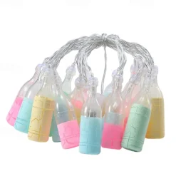 Wine Bottle String Lights Oktoberfest Battery Operated10/20/40LED String Lights Summer Life String Lights Decor For Home Bedroom Yard Patio Wedding Birthday Party Summer Decor