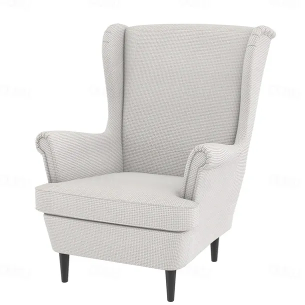 Wingback Chair Cover Armchair Cover Single Seat Solid Color Quilted Polyester Slipcovers STANDcover LITB PRIME cover