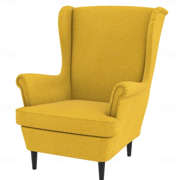 Wingback Chair Cover Armchair Cover Single Seat Solid Color Quilted Polyester Slipcovers STANDcover LITB PRIME cover