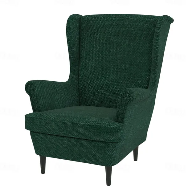 Wingback Chair Cover Armchair Cover Single Seat Solid Color Quilted Polyester Slipcovers STANDcover LITB PRIME cover