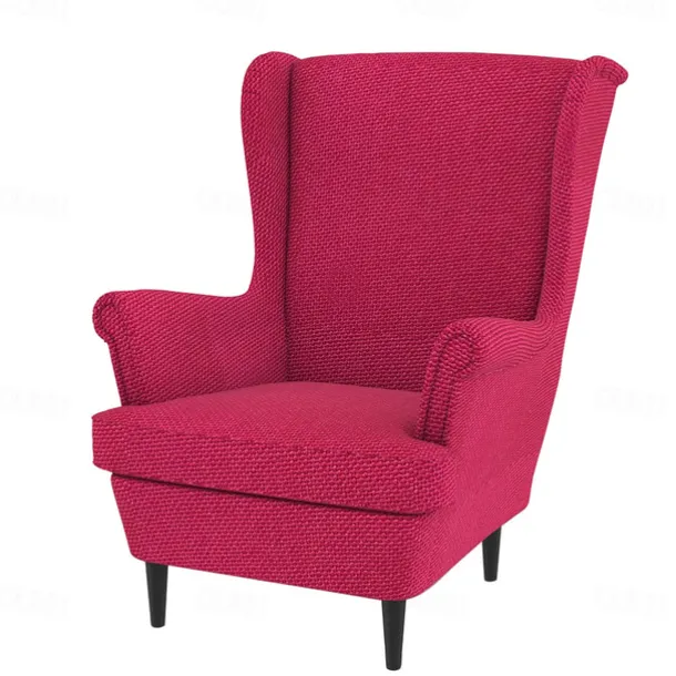 Wingback Chair Cover Armchair Cover Single Seat Solid Color Quilted Polyester Slipcovers STANDcover LITB PRIME cover