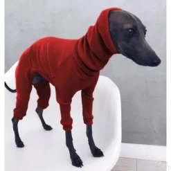 Winter Dog Coat Jacket Tight Dog Hoodie Dog Jumper Sweater for Greyhound Whippet,Dog Clothes Greyhound Turtleneck Sweatershirt Jumper,Warm T-Shirt Pet Clothes (Black,5XL)