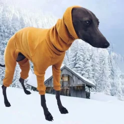 Winter Dog Coat Jacket Tight Dog Hoodie Dog Jumper Sweater for Greyhound Whippet,Dog Clothes Greyhound Turtleneck Sweatershirt Jumper,Warm T-Shirt Pet Clothes (Black,5XL)
