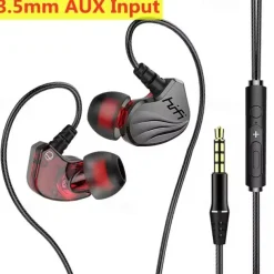 Wired Earphones with Mic 3.5mm in Ear Headphones Noise Isolation Waterproof Cordless Stereo Earbuds Rich Bass with 1.2 Meters Cord Volume Control for Phone Laptop PC Tablet MP3 Player