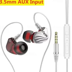 Wired Earphones with Mic 3.5mm in Ear Headphones Noise Isolation Waterproof Cordless Stereo Earbuds Rich Bass with 1.2 Meters Cord Volume Control for Phone Laptop PC Tablet MP3 Player