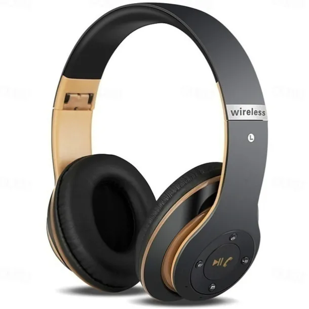 Wireless Bluetooth Headphones Deep Bass HIFI Earphone Portable Foldable Headset with Mic Support SD Card for Android/IOS