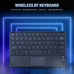 Wireless BT 3.0 Keyboard 59 Keys Ultra-slim Mini BT Keyboard with Touch Pad Support Android Windows iOS System for Laptop Phone Tablet