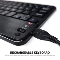 Wireless BT 3.0 Keyboard 59 Keys Ultra-slim Mini BT Keyboard with Touch Pad Support Android Windows iOS System for Laptop Phone Tablet