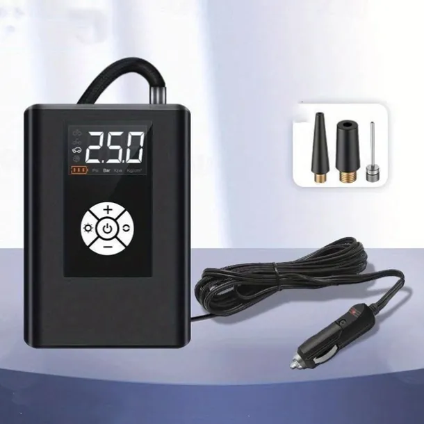 Wireless Car Air Pump 120W 150PSI Portable Digital Air Compressor Electric Auto Pump Tire Inflator For Car Motorcycle Bike Balls