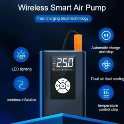 Wireless Car Air Pump 120W 150PSI Portable Digital Air Compressor Electric Auto Pump Tire Inflator For Car Motorcycle Bike Balls