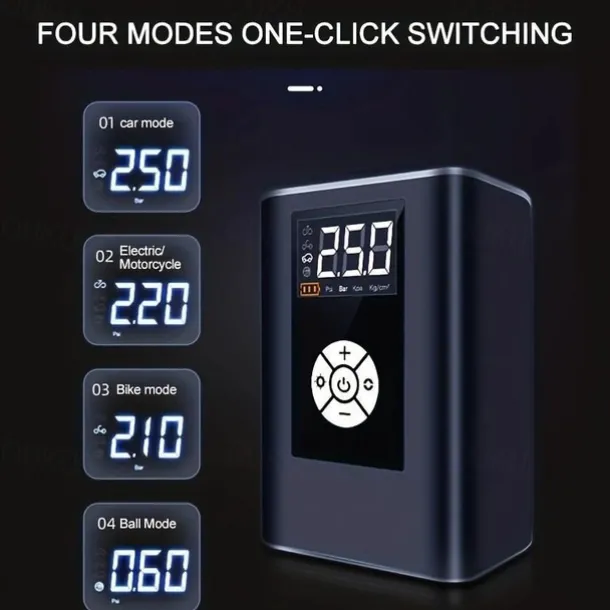 Wireless Car Air Pump 120W 150PSI Portable Digital Air Compressor Electric Auto Pump Tire Inflator For Car Motorcycle Bike Balls