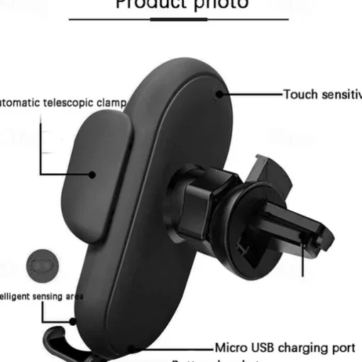 Wireless Car Charger Phone Mount Car Wireless Charger Phone Holder Infrared Induction 10W Qi Fast Charge Compatible For All