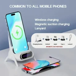 Wireless Charger 15 W for Cell Phone Wireless Charging Bracket Portable Wireless Charging Stand for IOS & Android
