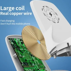 Wireless Charger 15 W Output Power 2 Port Wireless Charging Stand CE Certified Fast Wireless Charging Magnetic For Cellphone