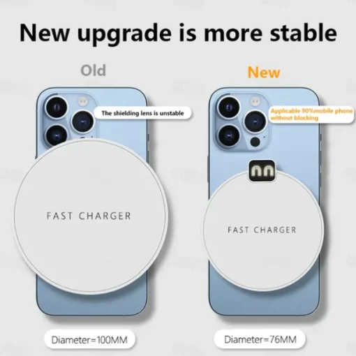 Wireless Charger 15 W Output Power Wireless Charging Stand CE Certified Fast Wireless Charging Thin Smart Identification Technology For Cellphone