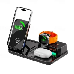 Wireless Charger 15 W Output Power Wireless Charging Station CE Certified Fast Wireless Charging MagSafe for Multiple Devices For Compatible with any wireless charging enabled devices