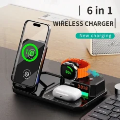 Wireless Charger 15 W Output Power Wireless Charging Station CE Certified Fast Wireless Charging MagSafe for Multiple Devices For Compatible with any wireless charging enabled devices