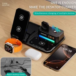 Wireless Charger 15 W Output Power Wireless Charging Station CE Certified Fast Wireless Charging MagSafe for Multiple Devices For Compatible with any wireless charging enabled devices