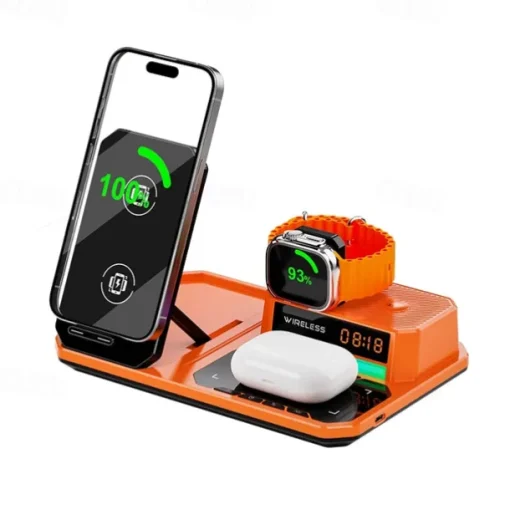 Wireless Charger 15 W Output Power Wireless Charging Station CE Certified Fast Wireless Charging MagSafe for Multiple Devices For Compatible with any wireless charging enabled devices