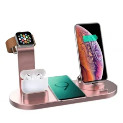 Wireless Charger Stand 6 in 1 QI Wireless Charging Station Dock for Iwatch iPhone Airpods Compatible with iPhone iPhone 14 13 12 11 Pro Max Mini X XS XR 8 7/Samsung S22/S21
