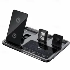 Wireless Charger 30W Output Power Wireless Charging Station Foldable Charging Station CE Certified Fast Wireless Charging MagSafe 4 in 1 For Compatible with any wireless charging enabled devices