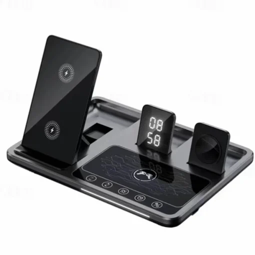 Wireless Charger 30W Output Power Wireless Charging Station Foldable Charging Station CE Certified Fast Wireless Charging MagSafe 4 in 1 For Compatible with any wireless charging enabled devices