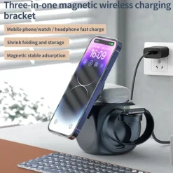 Wireless Charger Wireless Charging Station CE Certified Magnetic 3 in 1 For Smart Watch Compatible with any wireless charging enabled devices