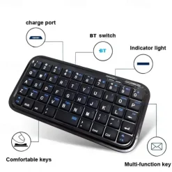 Wireless Keyboard Mini Quiet Keyboard Rechargeable Lithium Battery BT Keyboard For Tablet Phone