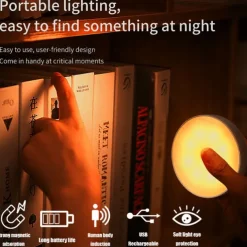 Wireless Motion Sensing Wall Light Charging Night Light Night Automatic Sensing Light Kitchen Bedroom Decorative Light
