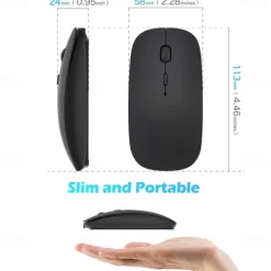 Wireless Optical Mouse Mice 2.4GHz USB Receiver Portable Mini Mice Rechargeable Adjustable DPI Levels Bluetooth Mouse Mice