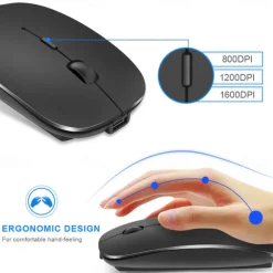 Wireless Optical Mouse Mice 2.4GHz USB Receiver Portable Mini Mice Rechargeable Adjustable DPI Levels Bluetooth Mouse Mice
