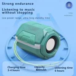 Wireless Small Speaker Subwoofer (battery Life About Five Hours Power 5W Wireless Version 5.0) Mini Home Outdoor Pluggable Card Long Duration