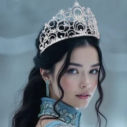 Witch Fairy Crown Tiara Hair Accessories Carnival Costume Movie TV Theme Costumes Movie Cosplay for Women's Adults' Halloween Carnival Mardi Gras Performance Party Stage