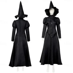 Witch Fairy Elphaba Outfits Costume Walpurgis Night Movie TV Theme Costumes Movie Cosplay for Women's Adults' Halloween Carnival Mardi Gras Performance Party Stage