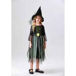 Witch Halloween Dress Cosplay Costume Walpurgis Night Cosplay Kid's Girls' Carnival Masquerade Mardi Gras Performance Party Halloween Easy Halloween Costumes Dress Up