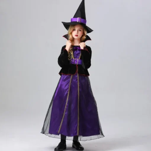 Witch Halloween Dress Cosplay Costume Walpurgis Night Cosplay Kid's Girls' Halloween Carnival Masquerade Party / Evening Easy Halloween Costumes Dress Up
