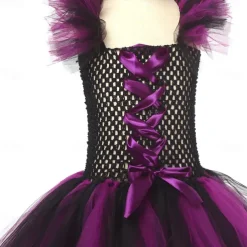 Witch Halloween Dress Cosplay Costume Tutu Walpurgis Night Cosplay Kid's Girls' Carnival Masquerade Mardi Gras Performance Party Halloween Easy Halloween Costumes Dress Up