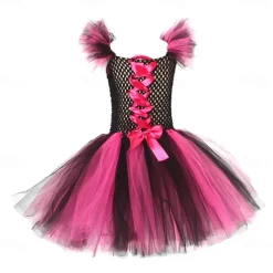 Witch Halloween Dress Cosplay Costume Tutu Walpurgis Night Cosplay Kid's Girls' Carnival Masquerade Mardi Gras Performance Party Halloween Easy Halloween Costumes Dress Up