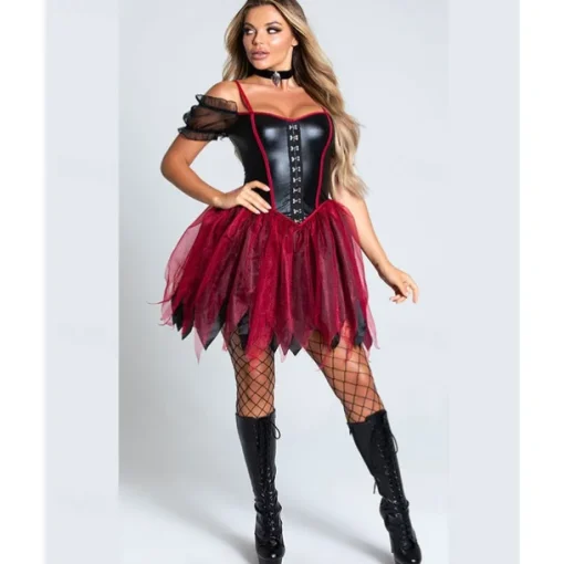 Witch Little Red Riding Hood Halloween Dress Cape Hooded Cloak Walpurgis Night Sexy Costume Adults' Women's Carnival Party Easy Halloween Costumes Dress Up