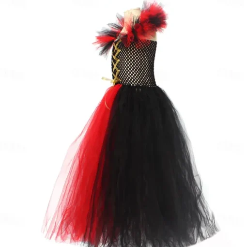 Witch Maleficent Devil Halloween Dress Cosplay Costume Tutu Walpurgis Night Cosplay Kid's Girls' Carnival Masquerade Mardi Gras Performance Party Halloween Easy Halloween Costumes Dress Up