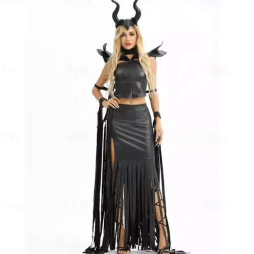 Witch Maleficent Halloween Dress Walpurgis Night Punk & Gothic Sexy Costume Adults' Women's Carnival Party Casual Easy Halloween Costumes Dress Up