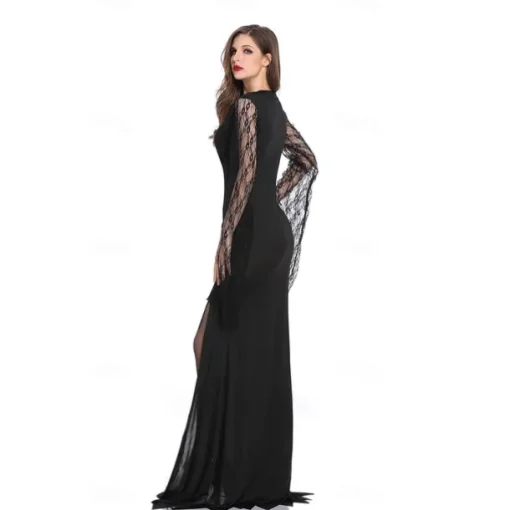 Witch Morticia Addams Halloween Dress Addams family Walpurgis Night Punk & Gothic Adults' Women's Party / Evening Easy Halloween Costumes Dress Up