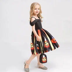 Witch Pumpkin Halloween Dress Costume Walpurgis Night Dress Up Kid's Women's Carnival Party / Evening Easy Halloween Costumes Dress Up