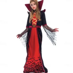 Witch Vampire Movie / TV Theme Costumes Halloween Cosplay Costume Party Costume Masquerade Walpurgis Night Outfits Cosplay Kid's Girls' Masquerade Performance Party Halloween Easy Halloween Costumes