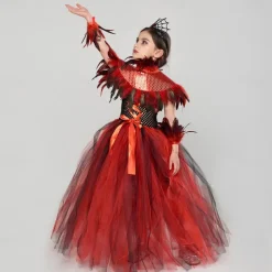 Witch Vampire Scarlet Witch Halloween Outfits Fancy Costume Walpurgis Night Kid's Girls' Carnival Performance Party Easy Halloween Costumes Dress Up